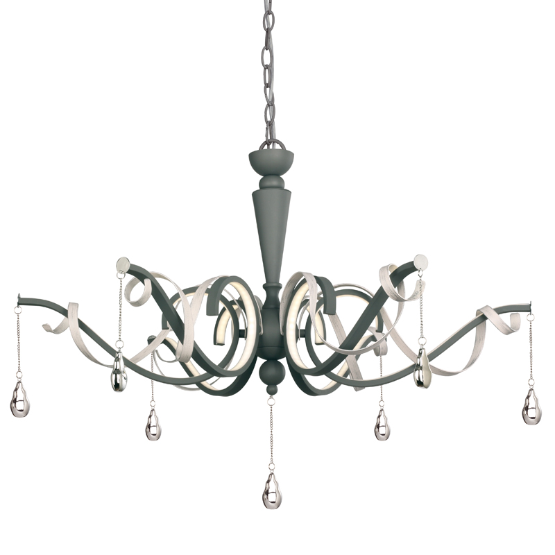 Люстра Morris Chandelier black Черный Хром Белый винтажная патина Люстра Morris Chandelier black Черный Хром Белый винтажная патина в Кирове | Loft Concept