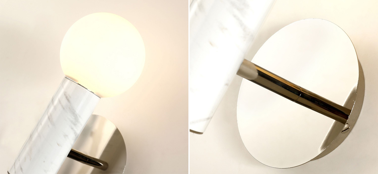 Бра с декором под белый мрамор Shaw Marble - фото