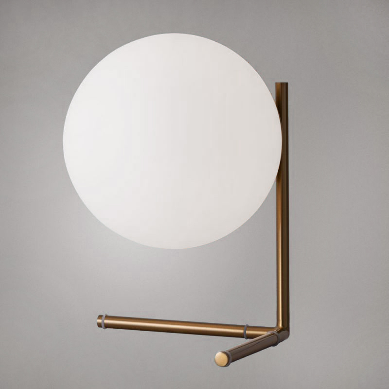 Настольная лампа IC Lighting Flos Table brass Латунь Прозрачный белый Настольная лампа IC Lighting Flos Table brass Латунь Прозрачный белый в Кирове | Loft Concept