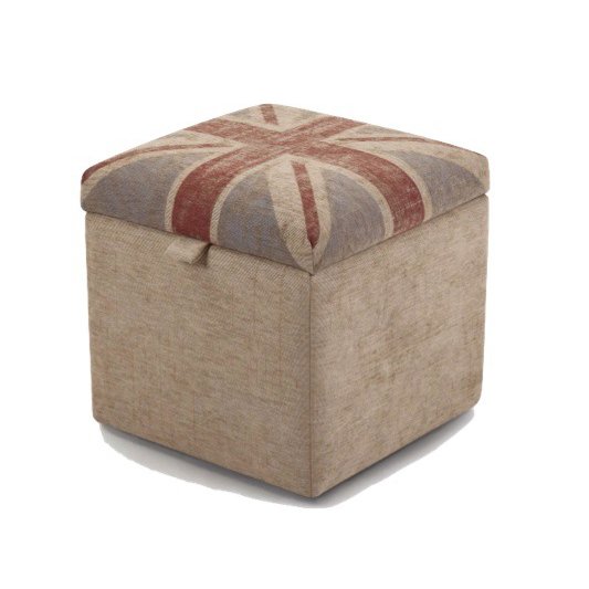 Пуф для хранения Jack Britannia Collection Бежево-серый Пуф для хранения Jack Britannia Collection Бежево-серый в Кирове | Loft Concept