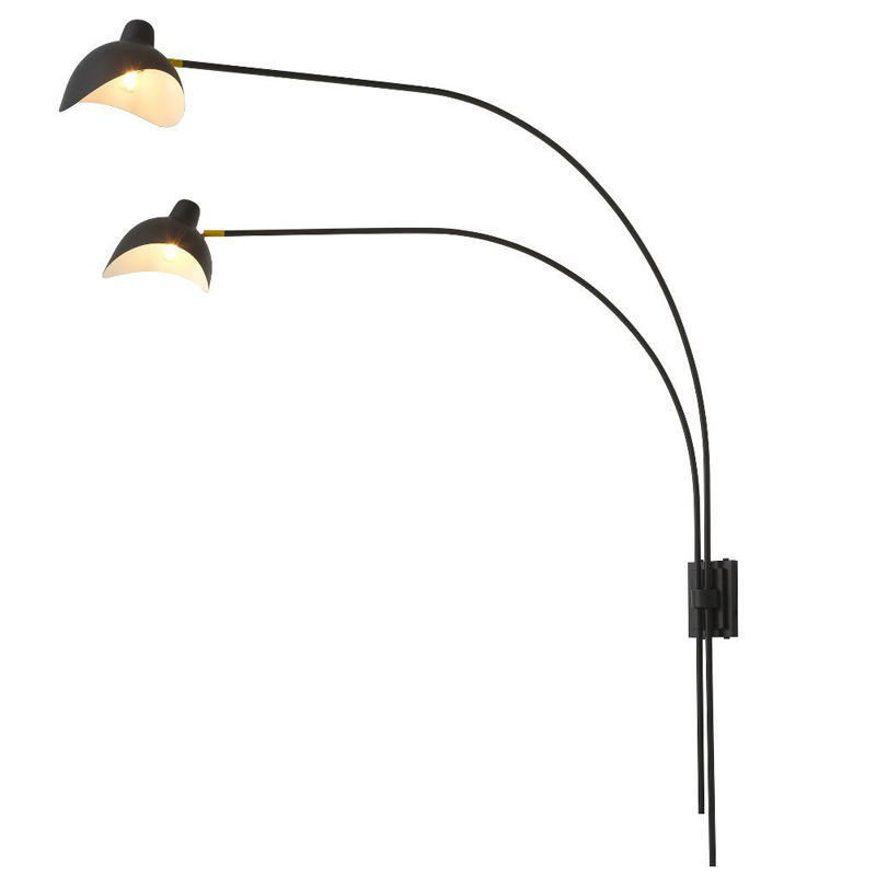Бра Eichholtz Wall Lamp Mitch Black Черный Латунь Античная полированная Бра Eichholtz Wall Lamp Mitch Black Черный Латунь Античная полированная в Кирове | Loft Concept