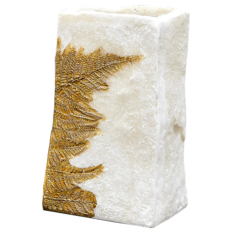 Ваза Ancient Fossil Vase 23 см Белый Золотой Ваза Ancient Fossil Vase 23 см Белый Золотой в Кирове | Loft Concept