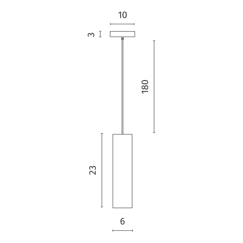 Подвесной светильник в форме цилиндра Douro Light черный бетон в Кирове