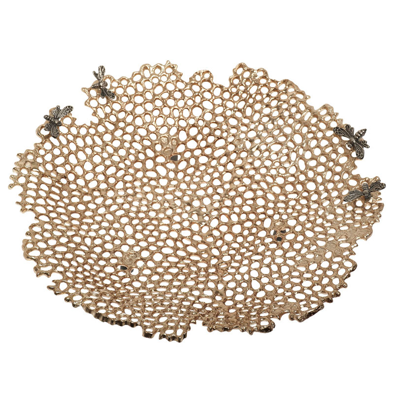 Поднос Honeycomb Золотой Поднос Honeycomb Золотой в Кирове | Loft Concept