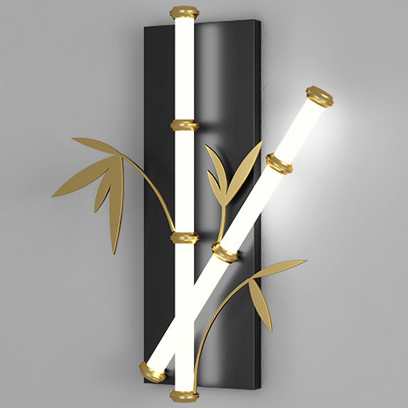 Настенный Светильник в Японском стиле Бамбук Japanese Style Bamboo Wall Lamp Черный Белый Золотой Настенный Светильник в Японском стиле Бамбук Japanese Style Bamboo Wall Lamp Черный Белый Золотой в Кирове | Loft Concept
