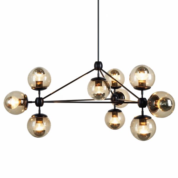 Люстра Modo Chandelier 10 Globes Дымчатый (Smoke) Люстра Modo Chandelier 10 Globes Дымчатый (Smoke) в Кирове | Loft Concept