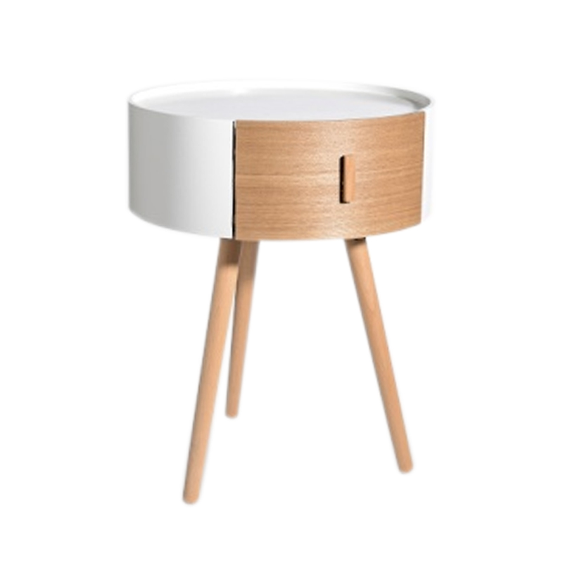 Тумбочка Stockholm White & Beige Сircle Белый Бежевый Тумбочка Stockholm White & Beige Сircle Белый Бежевый в Кирове | Loft Concept