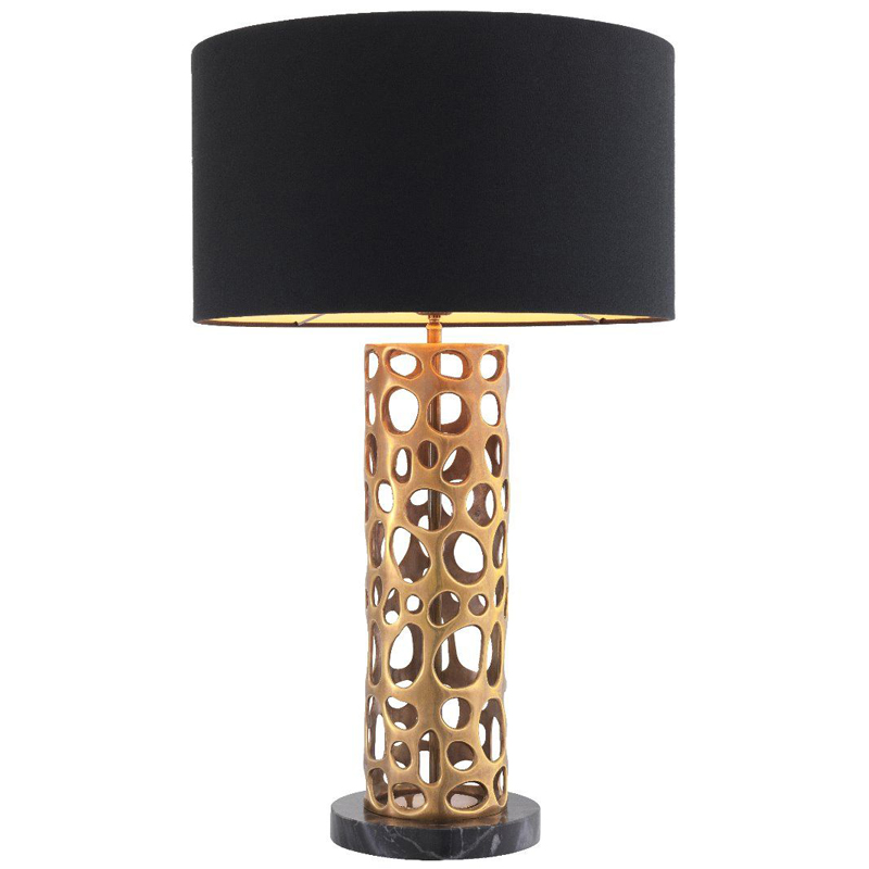 Настольная лампа Eichholtz Table Lamp Dix Brass Черный Винтажная латунь Черный Мрамор Nero Золотой Настольная лампа Eichholtz Table Lamp Dix Brass Черный Винтажная латунь Черный Мрамор Nero Золотой в Кирове | Loft Concept