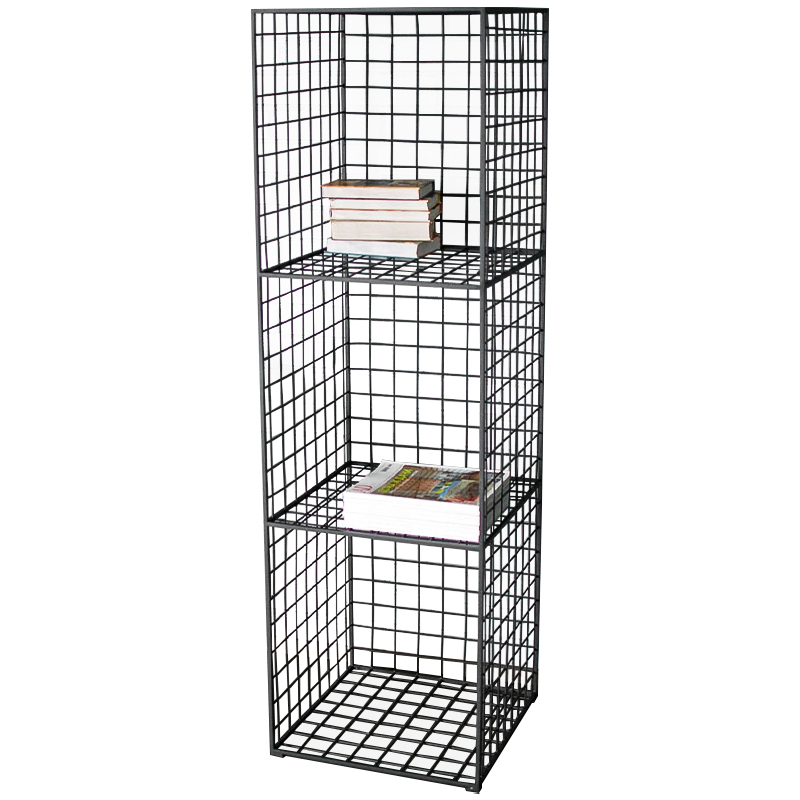 Стеллаж Carney Black Industrial Metal Rust Rack Черный Стеллаж Carney Black Industrial Metal Rust Rack Черный в Кирове | Loft Concept