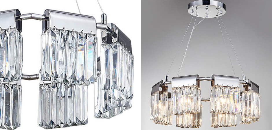 Люстра Crystal Pendants chrome 8 Люстра Crystal Pendants chrome 8 - Loft-Concept в Кирове