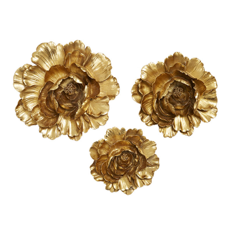 Аксессуар на стену Decor Flowers Rose Hip gold Золотой Аксессуар на стену Decor Flowers Rose Hip gold Золотой в Кирове | Loft Concept