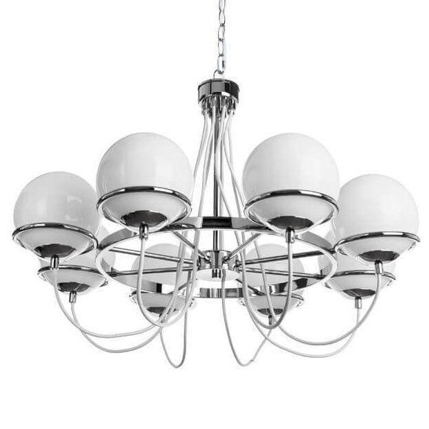 Люстра Melissa Chandelier Chromium Хром Белый Люстра Melissa Chandelier Chromium Хром Белый в Кирове | Loft Concept