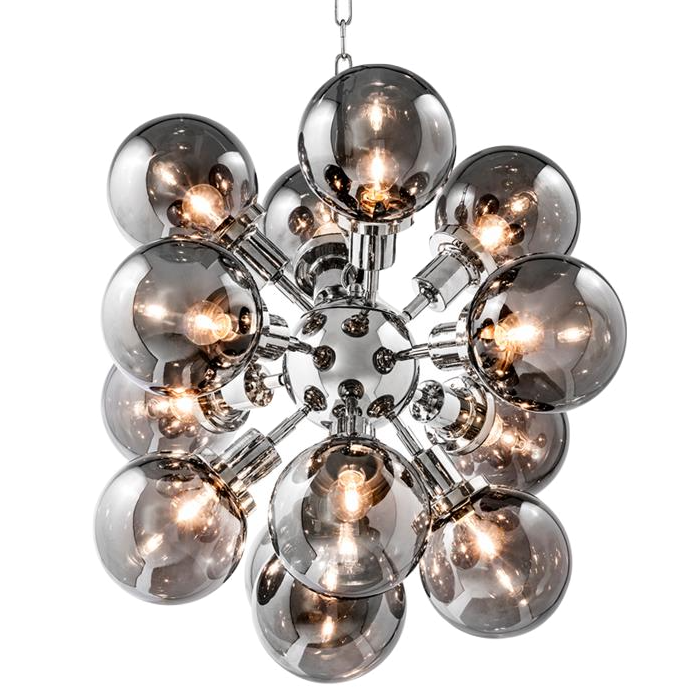 Люстра Chandelier Ludlow Nickel Никель Дымчатый (Smoke) Люстра Chandelier Ludlow Nickel Никель Дымчатый (Smoke) в Кирове | Loft Concept