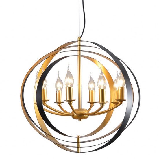 Люстра Spherium Chandelier Черный Золотой Люстра Spherium Chandelier Черный Золотой в Кирове | Loft Concept