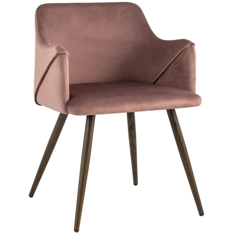 Стул Monarch Chair Пепельно-Розовый Велюр Розовый пастельный Коричневый Стул Monarch Chair Пепельно-Розовый Велюр Розовый пастельный Коричневый в Кирове | Loft Concept