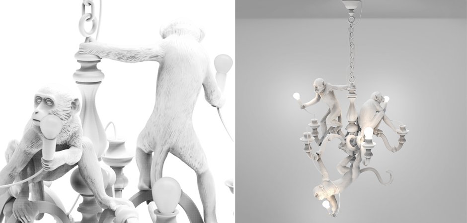 Люстра Seletti Monkey Chandelier White Люстра Seletti Monkey Chandelier White - Loft-Concept в Кирове
