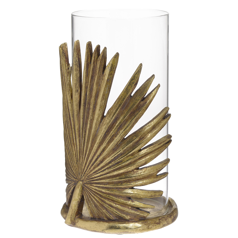 Подсвечник Palm Leaf Candlestick Золотой Прозрачный Подсвечник Palm Leaf Candlestick Золотой Прозрачный в Кирове | Loft Concept