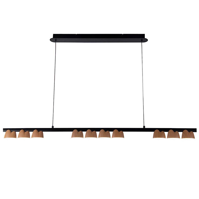Люстра Collection Wooden Eco Light 135 Черный матовый Прозрачный в Кирове | Loft Concept 