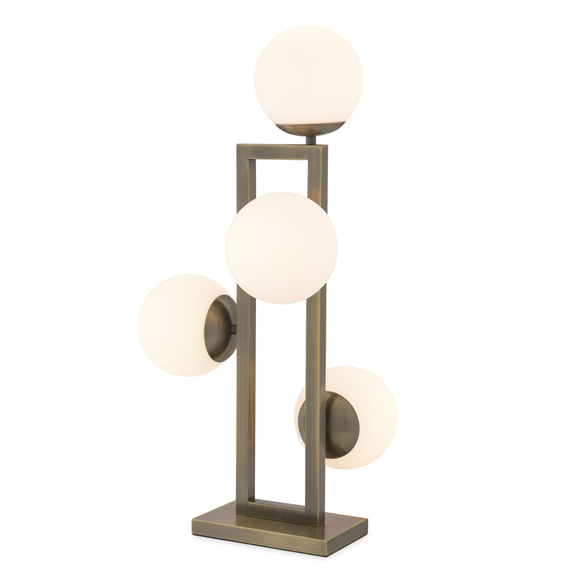 Настольная лампа Eichholtz Table Lamp Pascal brass Латунь Белое матовое стекло Настольная лампа Eichholtz Table Lamp Pascal brass Латунь Белое матовое стекло в Кирове | Loft Concept