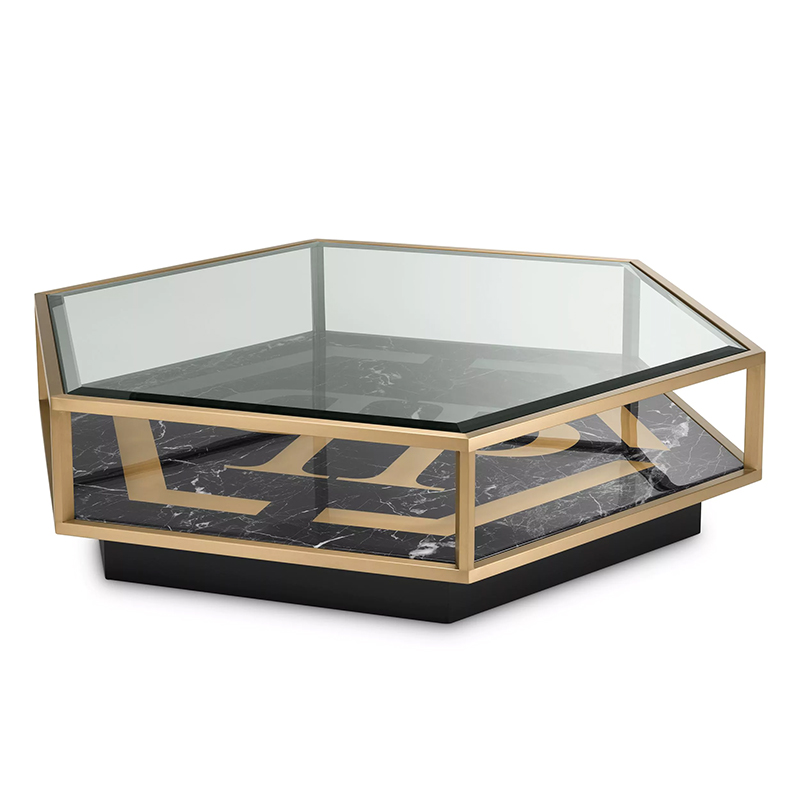 Кофейный стол Philipp Plein Coffee Table Falcon View Прозрачное Стекло Черный Золотой Кофейный стол Philipp Plein Coffee Table Falcon View Прозрачное Стекло Черный Золотой в Кирове | Loft Concept