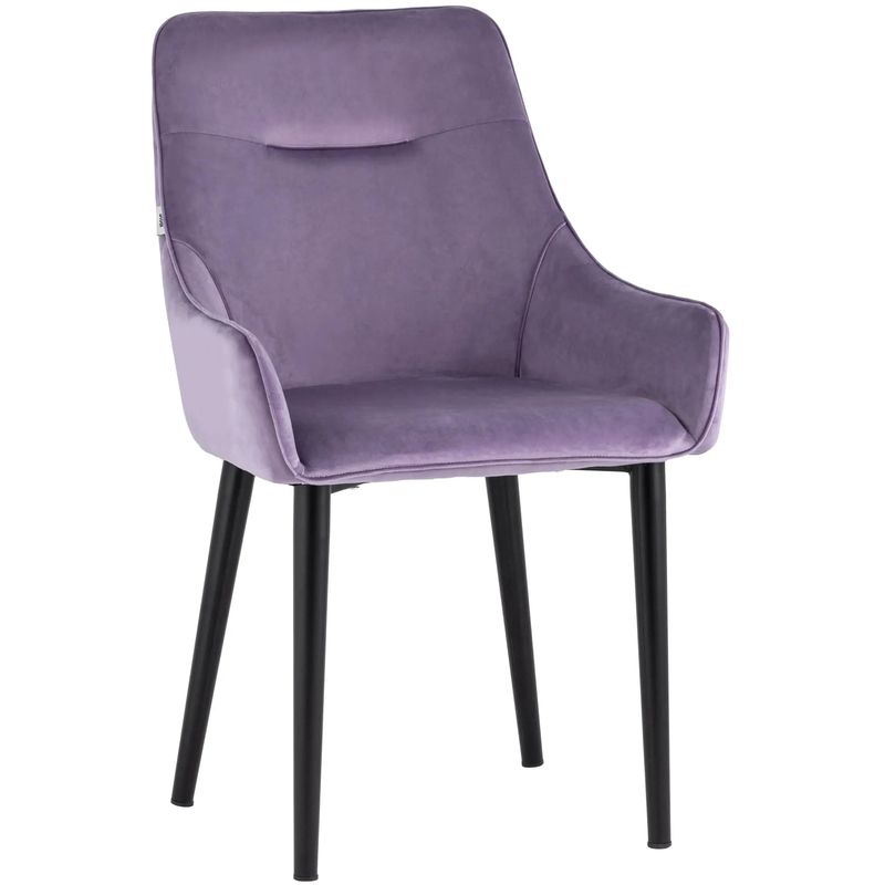 Стул Joan Chair Сиреневый Велюр Сиреневый Черный Стул Joan Chair Сиреневый Велюр Сиреневый Черный в Кирове | Loft Concept