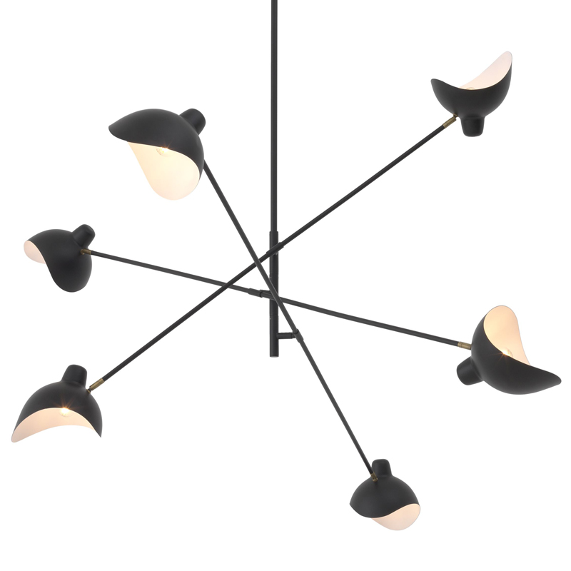 Люстра Eichholtz Chandelier Meryll Black Латунь Античная полированная Черный Люстра Eichholtz Chandelier Meryll Black Латунь Античная полированная Черный в Кирове | Loft Concept
