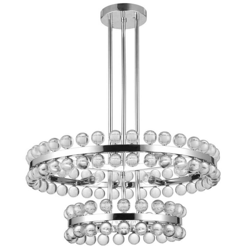 Sacramento Transparent Balls Two Circle Chandelier Хром Прозрачный Sacramento Transparent Balls Two Circle Chandelier Хром Прозрачный в Кирове | Loft Concept