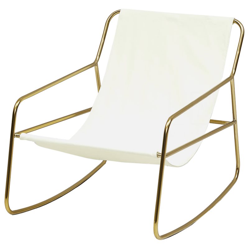 Кресло-качалка Etienne Chair Белый Золотой Кресло-качалка Etienne Chair Белый Золотой в Кирове | Loft Concept