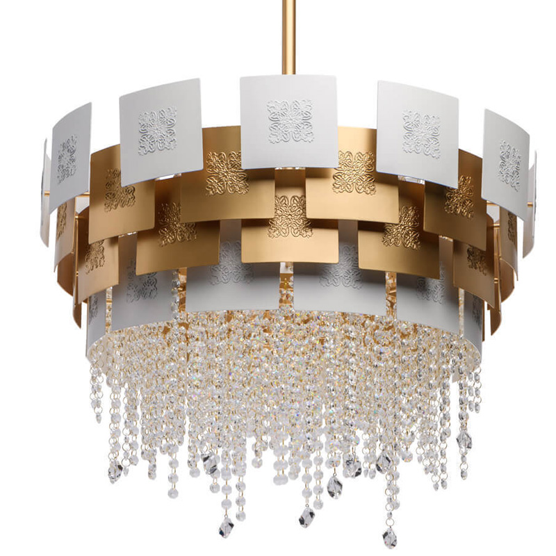 Люстра Engraving Plates White Gold Белый Золотой Люстра Engraving Plates White Gold Белый Золотой в Кирове | Loft Concept