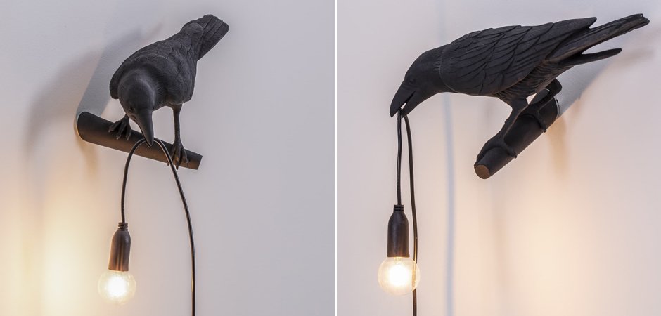 Бра Seletti Bird Lamp Black Looking Бра Seletti Bird Lamp Black Looking - Loft-Concept в Кирове