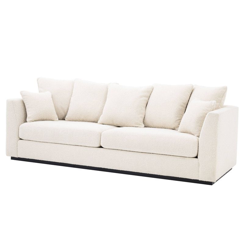 Диван Eichholtz Sofa Taylor boucle cream Кремовый Черный в Кирове | Loft Concept 