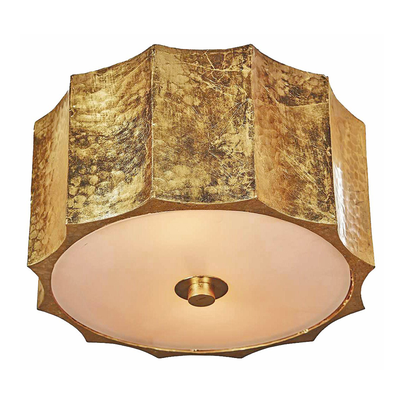 Потолочный светильник Grooved Gold Drum Золотой Потолочный светильник Grooved Gold Drum Золотой в Кирове | Loft Concept