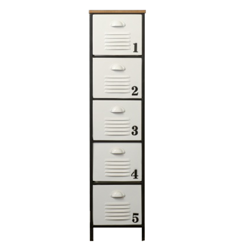 Комод в стиле лофт Vintage Case High Белый Черный в Кирове | Loft Concept 