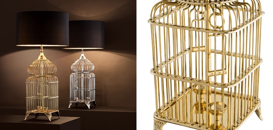Настольная лампа Eichholtz Table Lamp La Cage Brass - Loft-Concept в Кирове