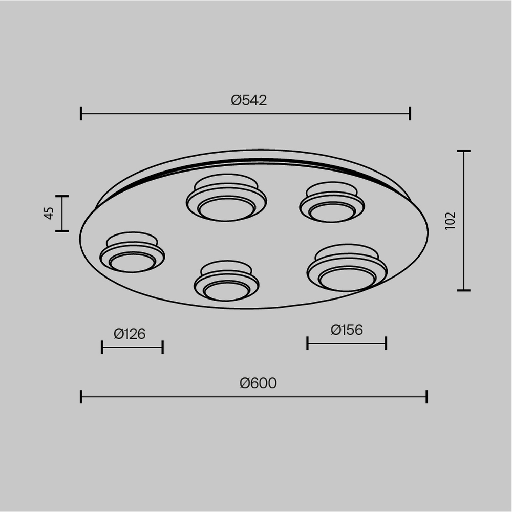 Потолочный светильник Pharao 3000К 56Вт в Кирове