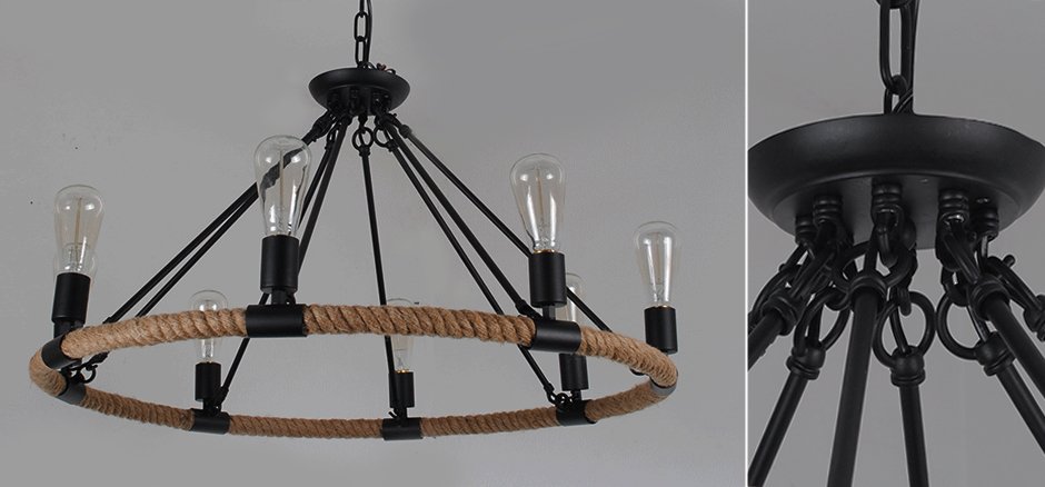 Люстра Round Tube Loft Rope Light Люстра Round Tube Loft Rope Light - Loft-Concept в Кирове