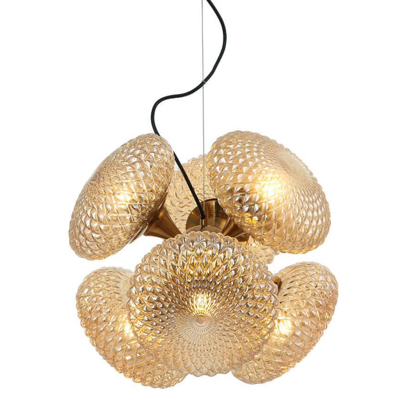 Люстра Glass Solar Balloon bronze 6 Бронза Прозрачный желтый в Кирове | Loft Concept 