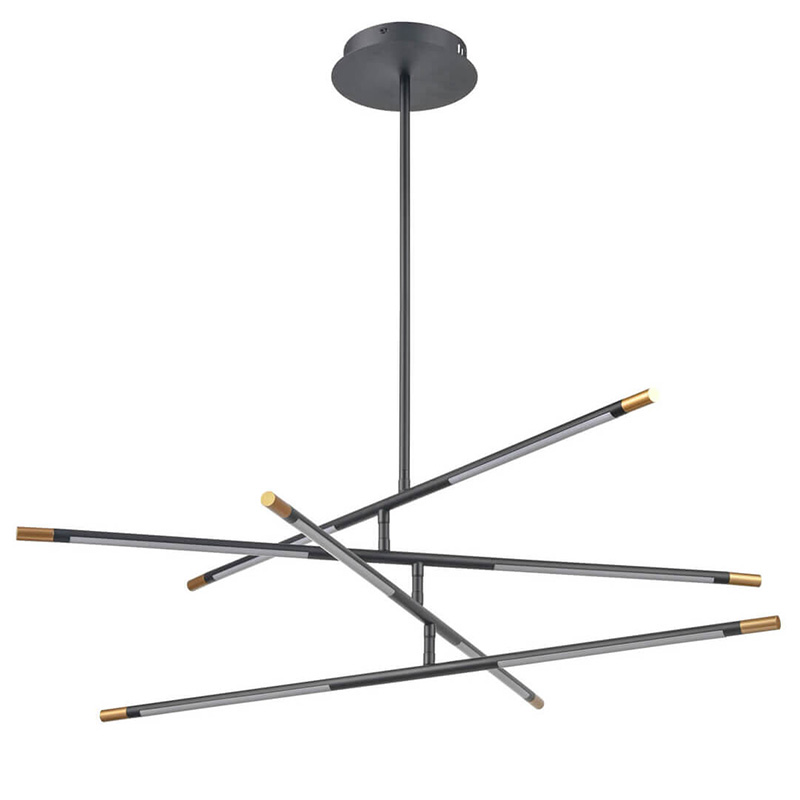 Люстра Drawing Line Gold Black Золотой Черный Люстра Drawing Line Gold Black Золотой Черный в Кирове | Loft Concept
