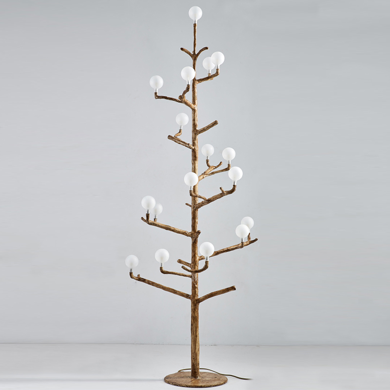 Торшер Tree branch Floor lamp vertical Коричневый Белый Торшер Tree branch Floor lamp vertical Коричневый Белый в Кирове | Loft Concept