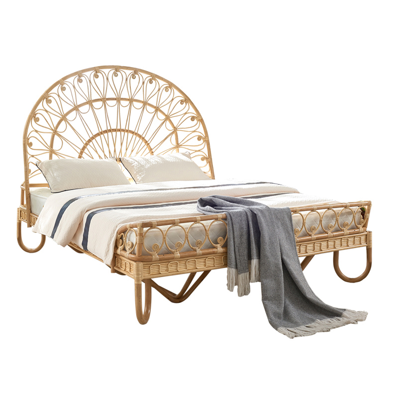 Кровать Boho Wicker Bed Древесина Кровать Boho Wicker Bed Древесина в Кирове | Loft Concept