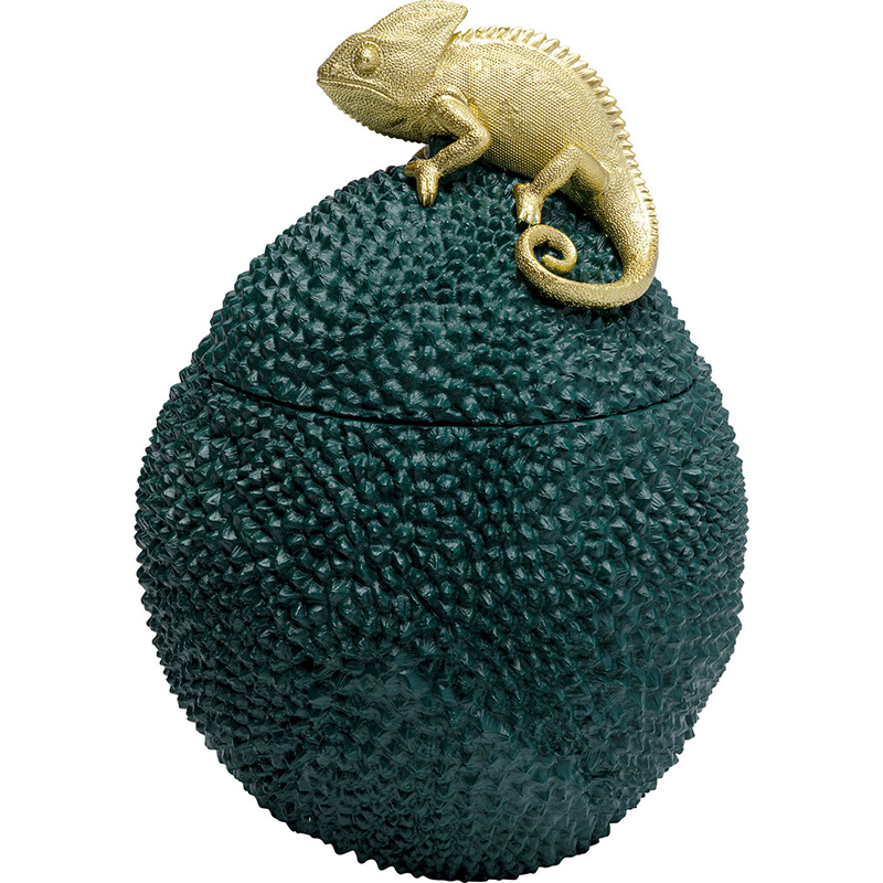 Шкатулка Lizard on tropical fruit Зеленый Золотой Шкатулка Lizard on tropical fruit Зеленый Золотой в Кирове | Loft Concept