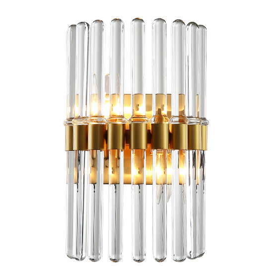 Бра Glass Tubes Sconces Прозрачный Золотой в Кирове | Loft Concept 