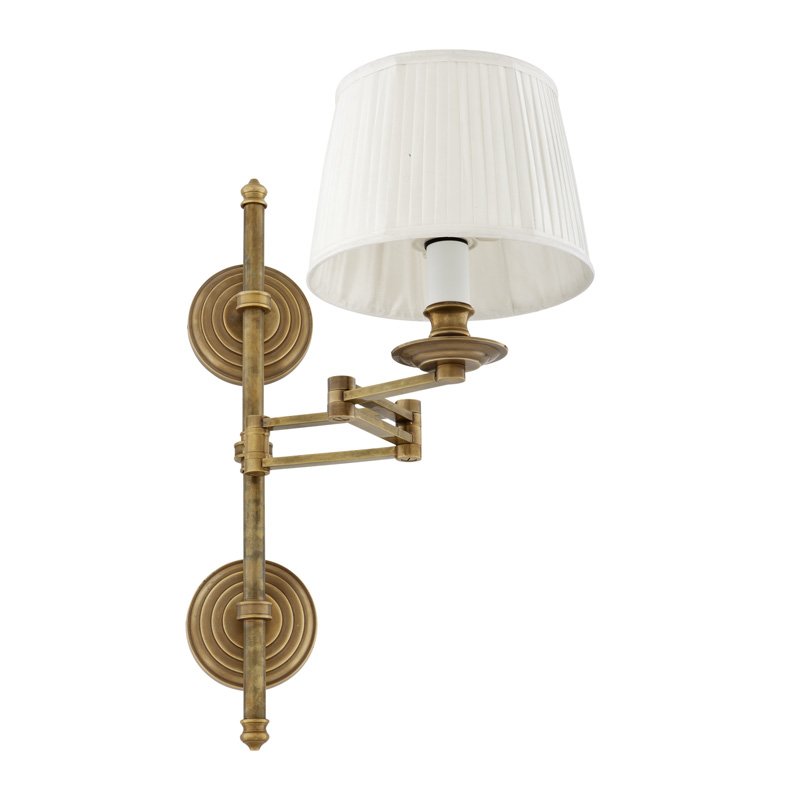 Бра Wall Lamp Favonius Brass Латунь Белый Бра Wall Lamp Favonius Brass Латунь Белый в Кирове | Loft Concept