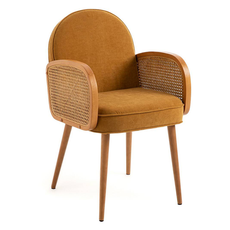 Стул Morten Wicker Mustard Chair Горчичный Стул Morten Wicker Mustard Chair Горчичный в Кирове | Loft Concept