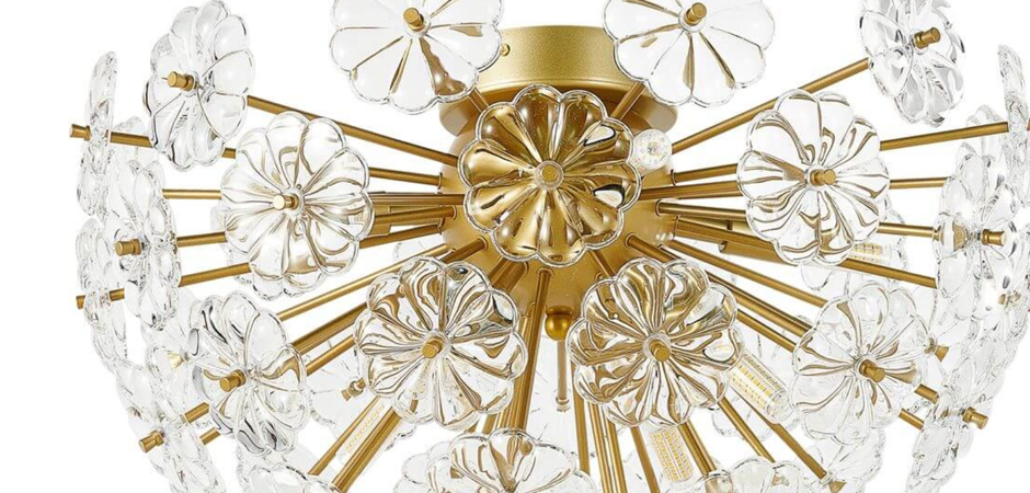 Потолочный Светильник Glass Flowers Sputnik Ceiling Потолочный Светильник Glass Flowers Sputnik Ceiling - Loft-Concept в Кирове