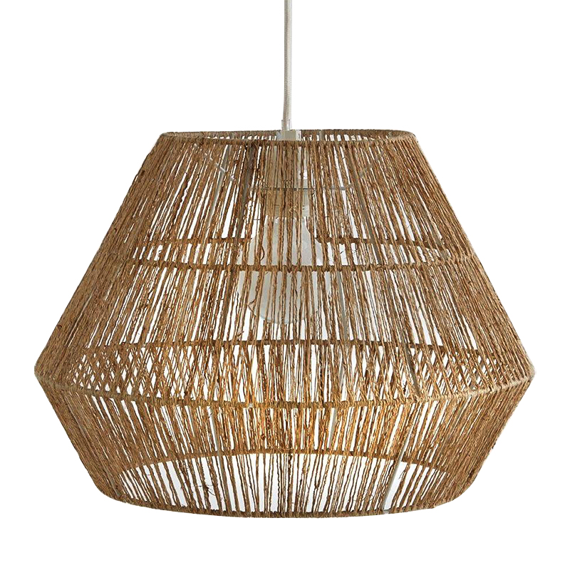 Подвесной светильник Signe Wicker Hemp Beige Бежевый Подвесной светильник Signe Wicker Hemp Beige Бежевый в Кирове | Loft Concept