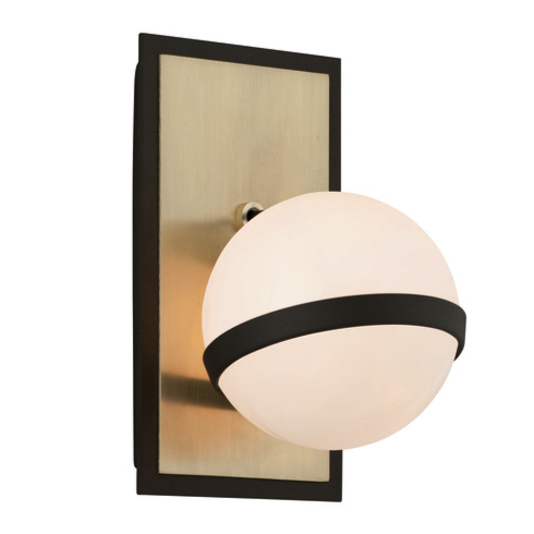 Бра Troy Lighting Ace Wall Sconce Латунь Черный Молочный Бра Troy Lighting Ace Wall Sconce Латунь Черный Молочный в Кирове | Loft Concept