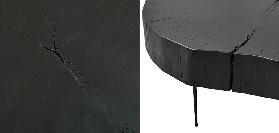 Кофейный стол Saw Cut Black Wood Coffee Table Кофейный стол Saw Cut Black Wood Coffee Table - Loft-Concept в Кирове