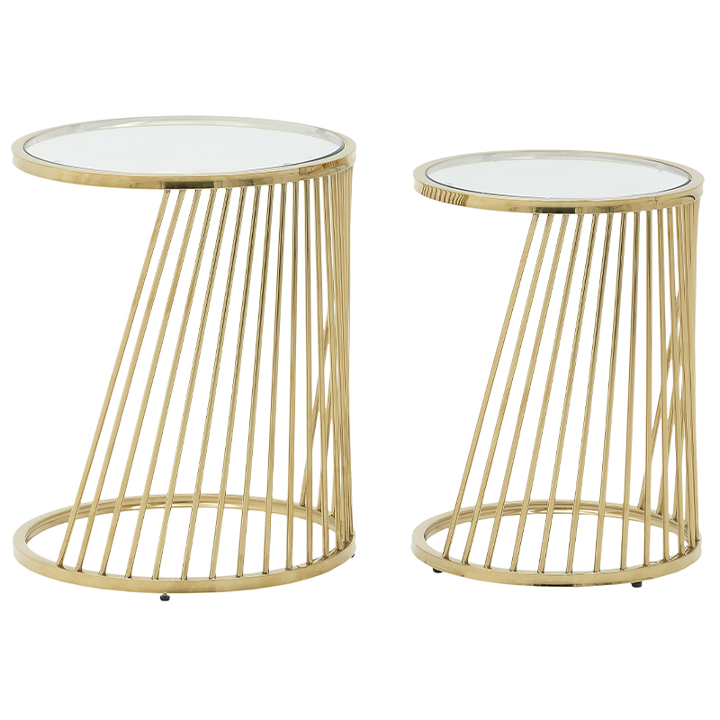 Комплект приставных столов Gwion Side Tables Золотой Комплект приставных столов Gwion Side Tables Золотой в Кирове | Loft Concept