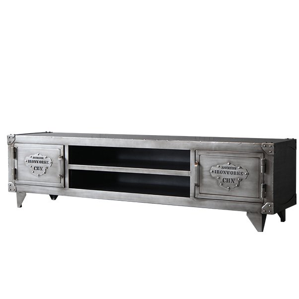 TV-тумба Loft Safe с полками Серебряный TV-тумба Loft Safe с полками Серебряный в Кирове | Loft Concept